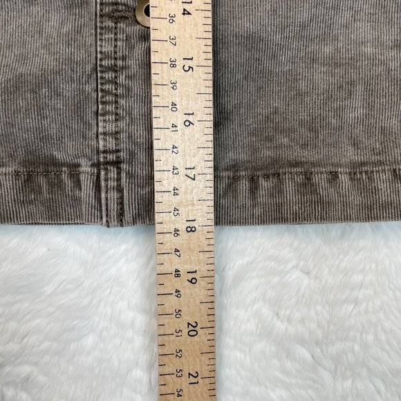PrAna Merrigan Skirt 10 Corduroy Stretch Button-Through Brown Women's - Picture 9 of 11